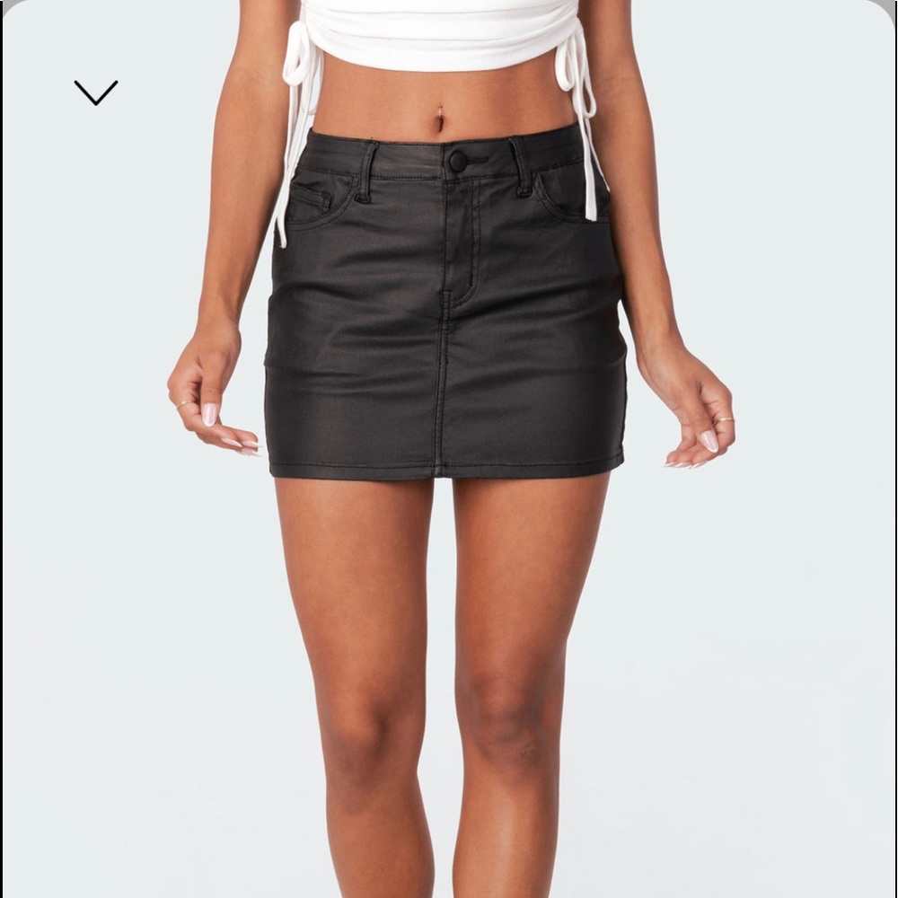NWT Edikted mini leather skirt